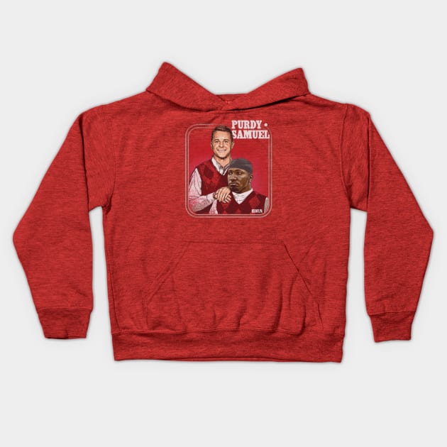 Brock Purdy & Deebo Samuel San Francisco Step Brothers Kids Hoodie by ClarityMacaws